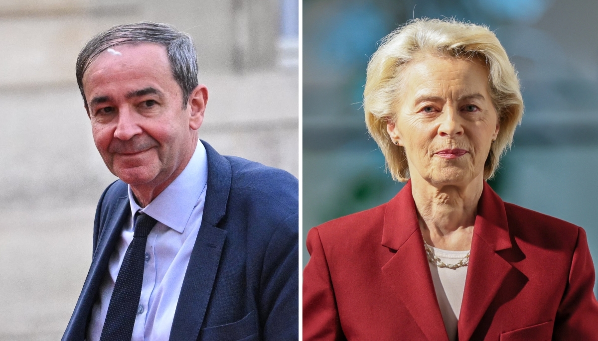 Le PDG d'EDF, Bernard Fontana, et la présidente de la Commission européenne, Ursula von der Leyen.