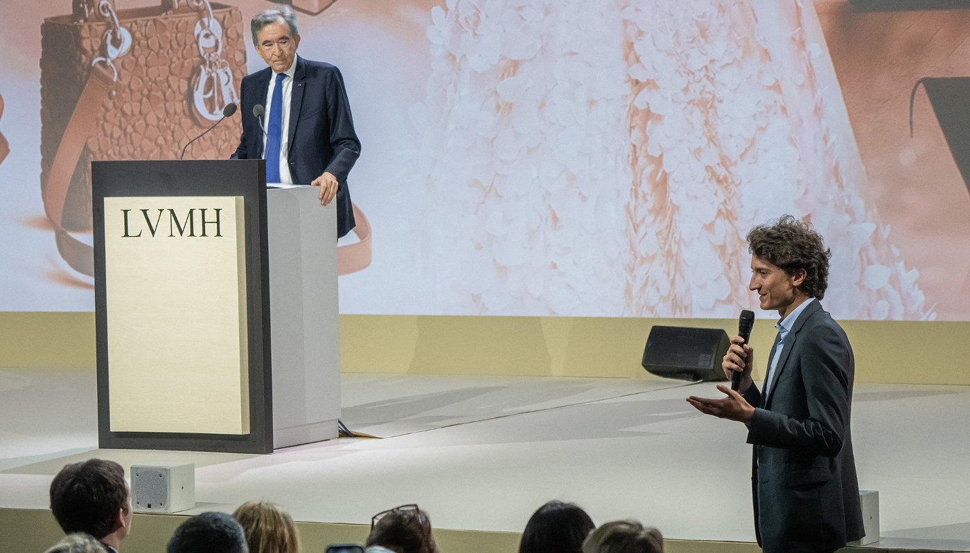 Bernard Arnault et ses enfants, Delphine, Antoine, Alexandre, Frédéric et Jean.