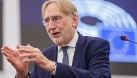 L'eurodéputé Bernd Lange, lors d'une séance du Parlement européen à Strasbourg, le 15 juin 2026.