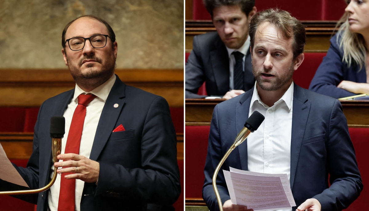 Denis Masséglia (EPR) et Nicolas Bonnet (Les Écologistes), à l'Assemblée.