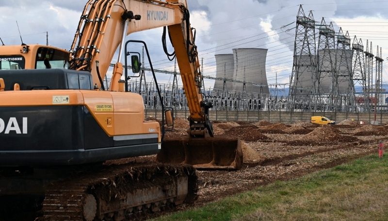 Projet EPR2 à proximité du site du Bugey, à Saint-Vulbas, le 17 février 2025.