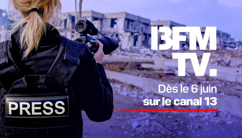 Campagne de BFM pour son lancement sur le canal 13, juin 2025.