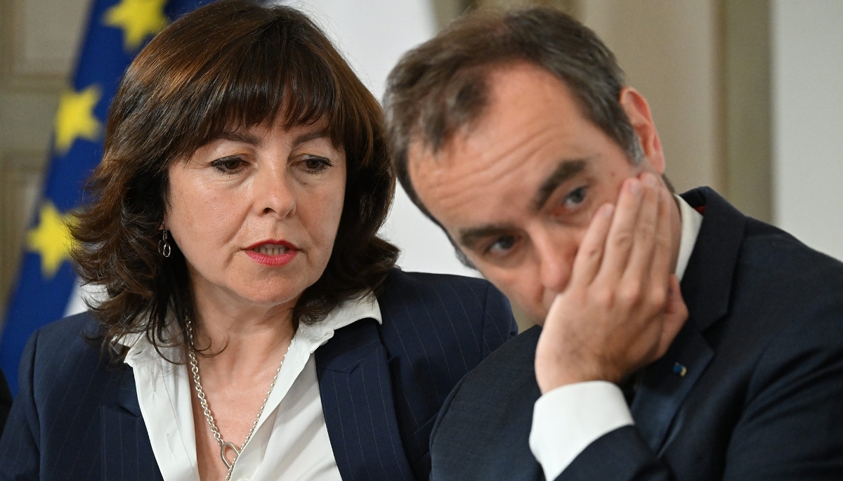 Carole Delga et Sébastien Lecornu, le 7 mai 2026 à Toulouse.