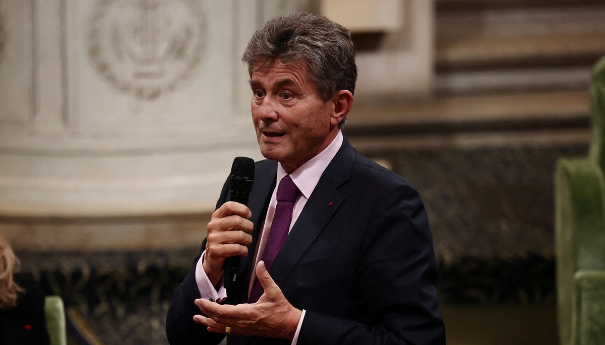 Henri de Castries lors d'un symposium célébrant le 25e anniversaire de l'Institut Montaigne, à Paris, le 15 septembre 2025.