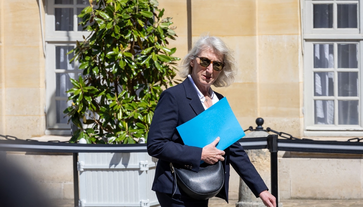 Catherine Chabaud, ministre de la mer, arrivant à Matignon pour une réunion de travail interministérielle, le 21 mai 2026.