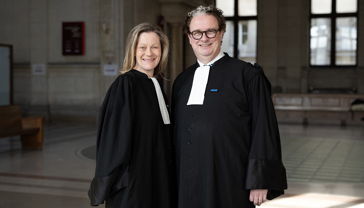 La vice-bâtonnière de Paris, Carine Denoit-Benteux, et le bâtonnier Louis Degos, en mars 2025.