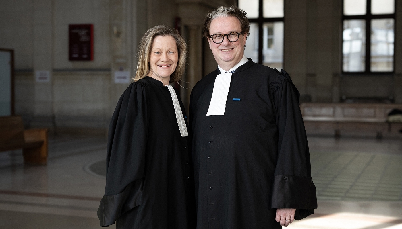La vice-bâtonnière de Paris, Carine Denoit-Benteux, et le bâtonnier Louis Degos, en mars 2025.