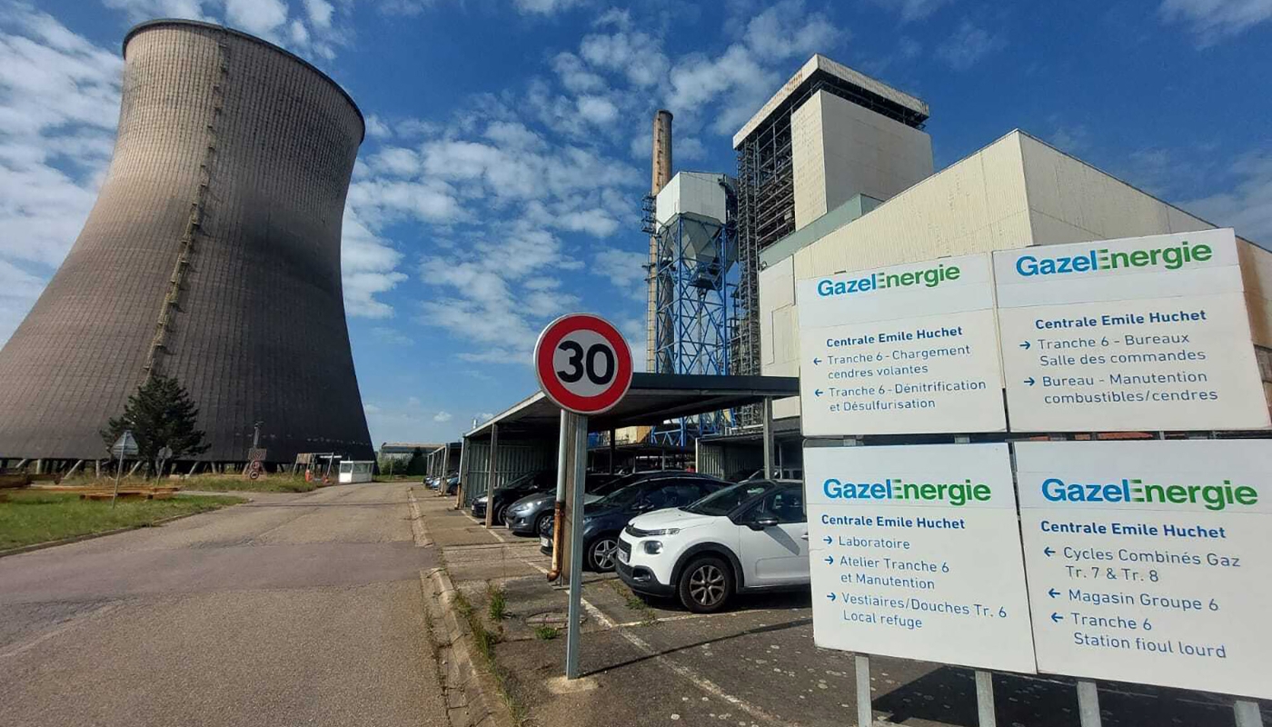 Centrale à charbon Émile Huchet de Saint-Avold, propriété de GazelEnergie, en avril 2025.