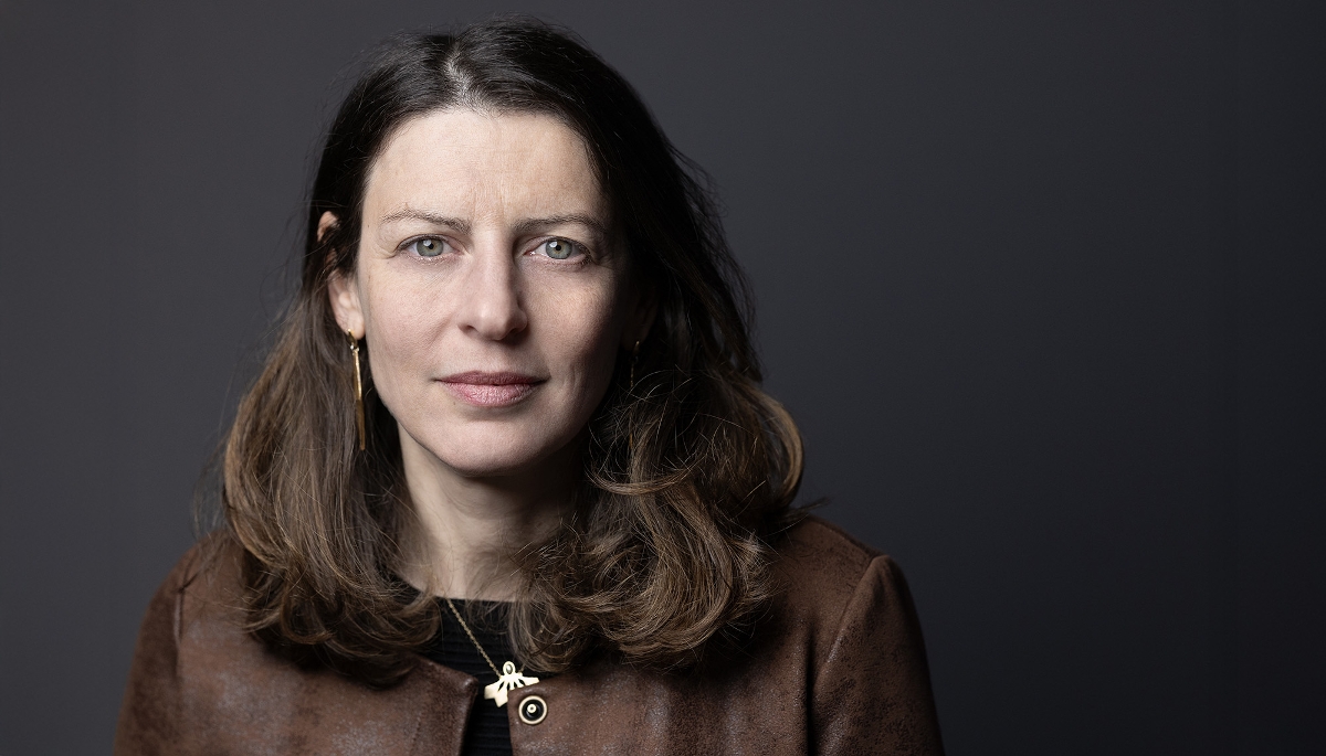 Laura Chaubard, la directrice générale de l'X, lors du Sommet d'action sur l'IA à Saclay, près de Paris, le 7 février 2025