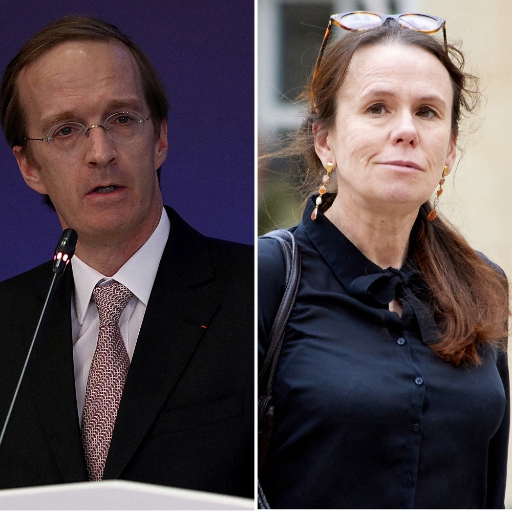 Le diplomate Charles Fries, en 2019, et Claire Legras, directrice de cabinet de la ministre des armées, en juin 2026.
