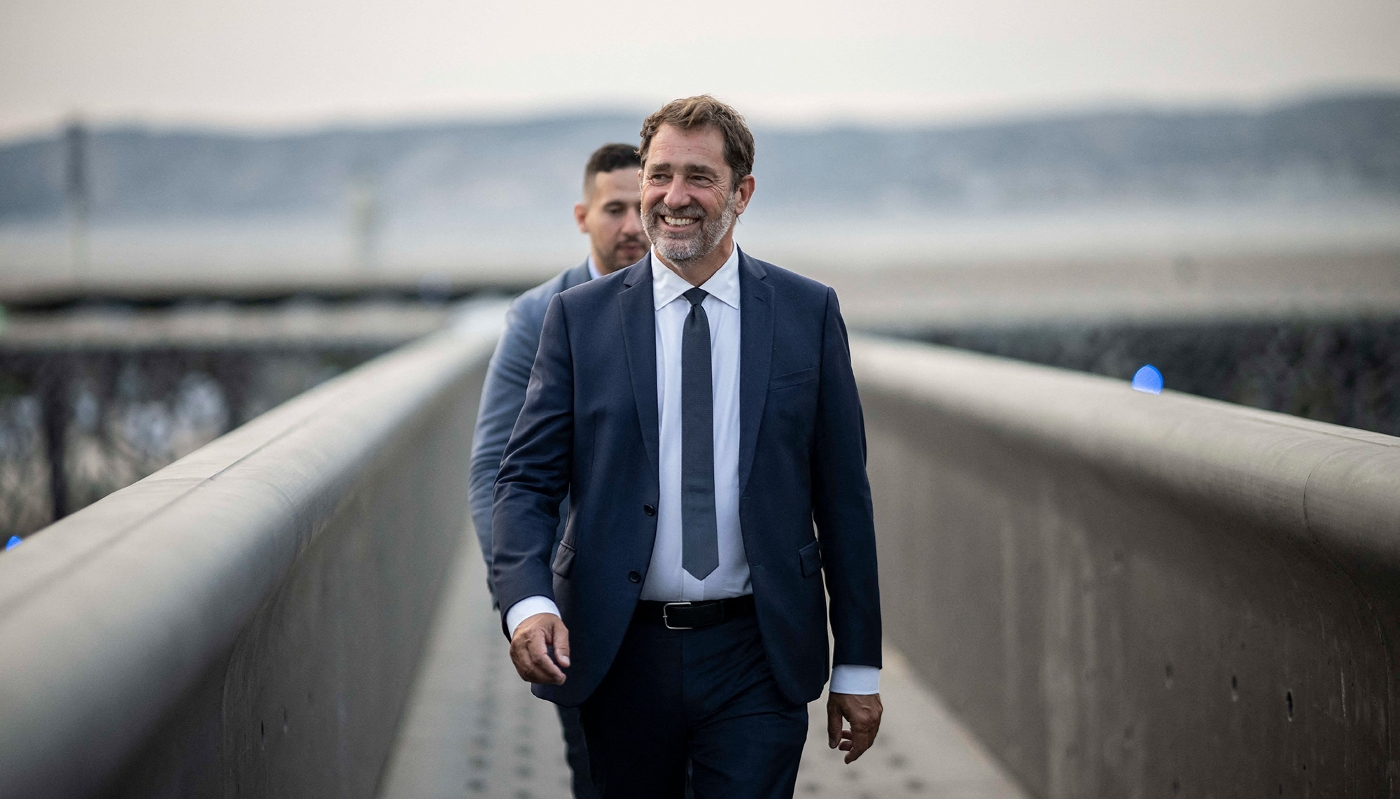 Christophe Castaner arrivant au Mucem, à Marseille, le 27 juin 2023.