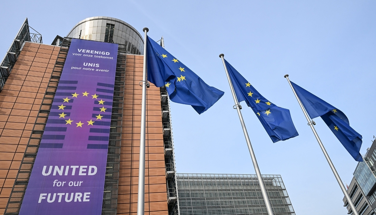 Vue du bâtiment Berlaymont, siège de la Commission européenne.