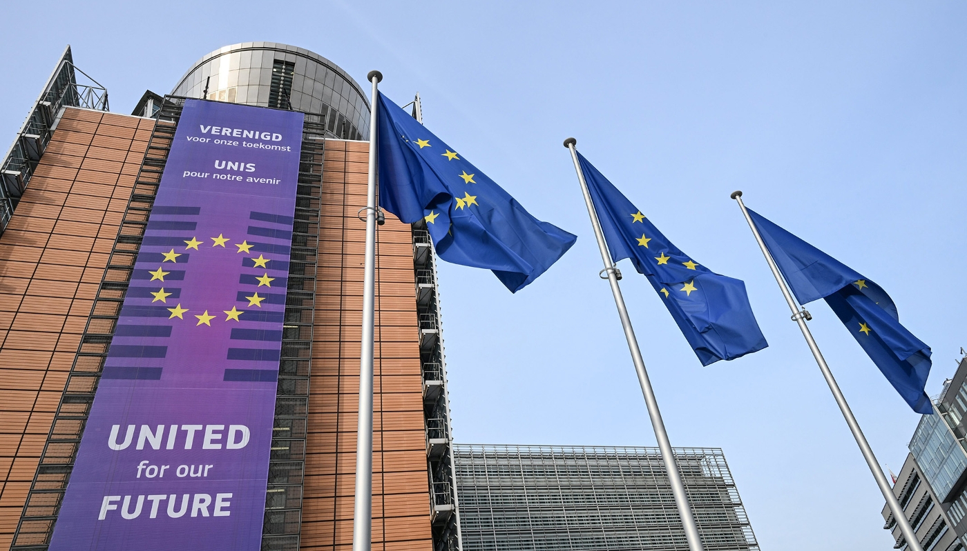 Vue du bâtiment Berlaymont, siège de la Commission européenne.