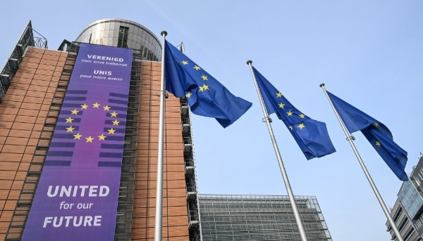Vue du bâtiment Berlaymont, siège de la Commission européenne.