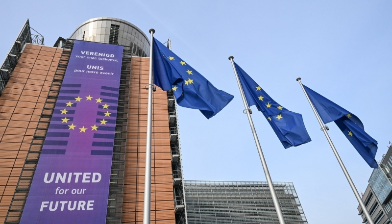 Vue du bâtiment Berlaymont, siège de la Commission européenne.
