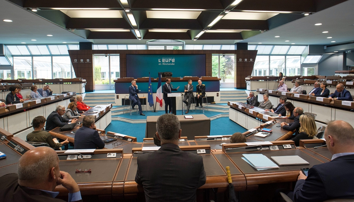 Le conseil départemental de l'Eure, ici en 2018.