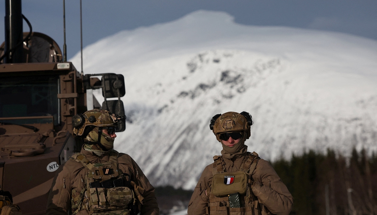 Des militaires français lors de l'exercice Cold Response, le 12 mars 2026, à Setermoen.