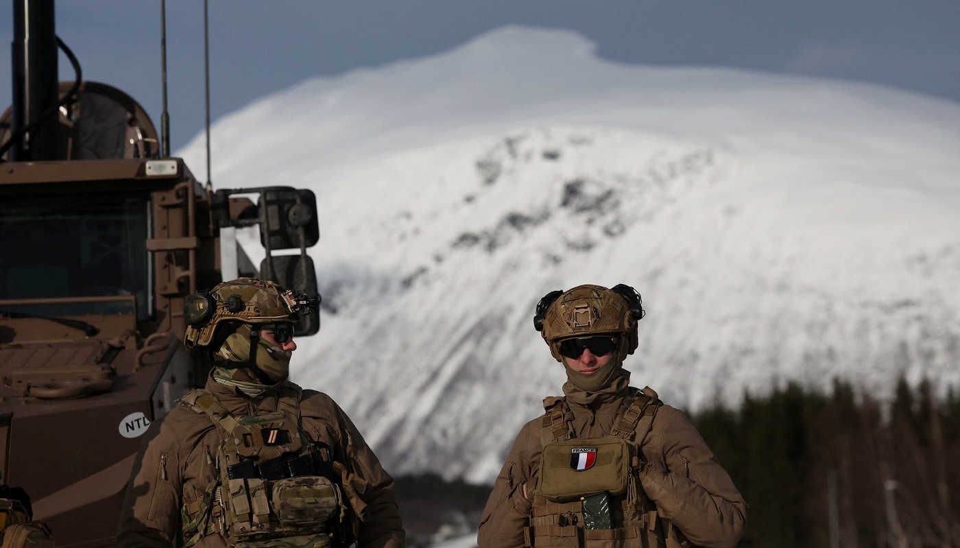 Des militaires français lors de l'exercice Cold Response, le 12 mars 2026, à Setermoen.