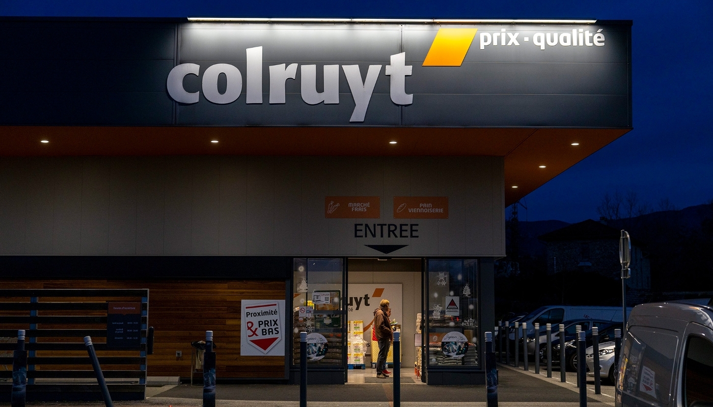 Vue d'un magasin Colruyt, à Pont-en-Royans (Drôme), en décembre 2024.