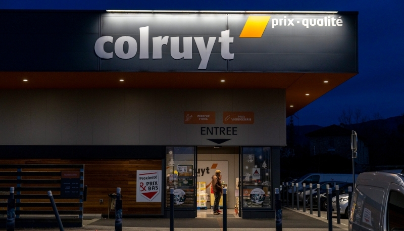 Vue d'un magasin Colruyt, à Pont-en-Royans (Drôme), en décembre 2024.