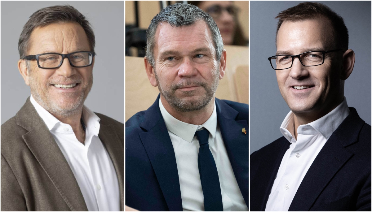 Yves Claude, Thierry Cotillard, Daniel Kretinsky.