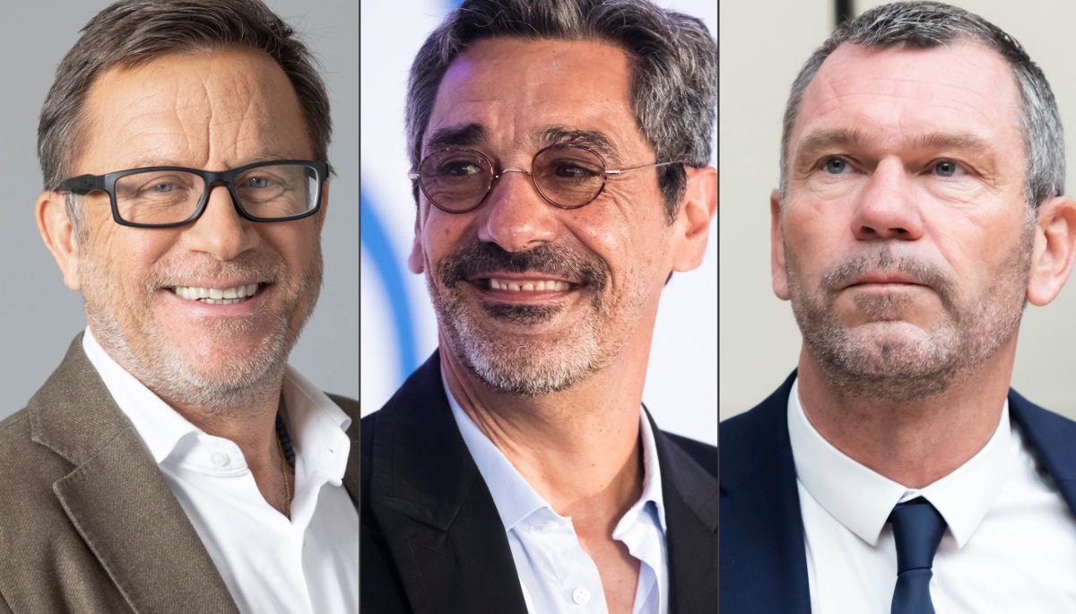 Yves Claude (Auchan), Serge Papin (Auchan) et Thierry Cotillard (Intermarché).