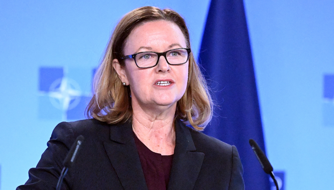 Stacy Cummings, la directrice générale de la NSPA, à Bruxelles, le 23 janvier 2024.