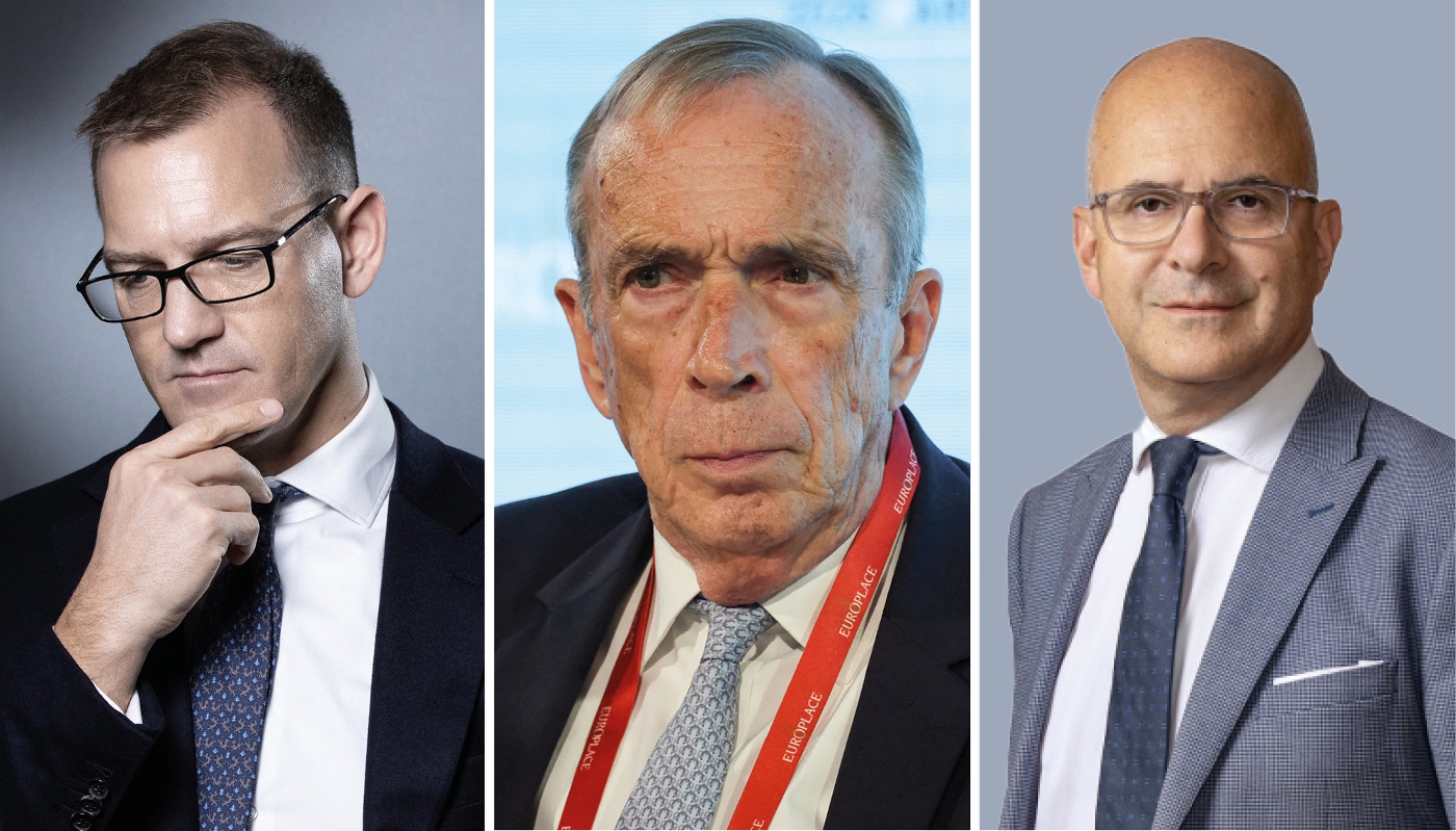 De g. à dr. : Daniel Kretinsky, Alain Papiasse et Jean-Pierre Farges.