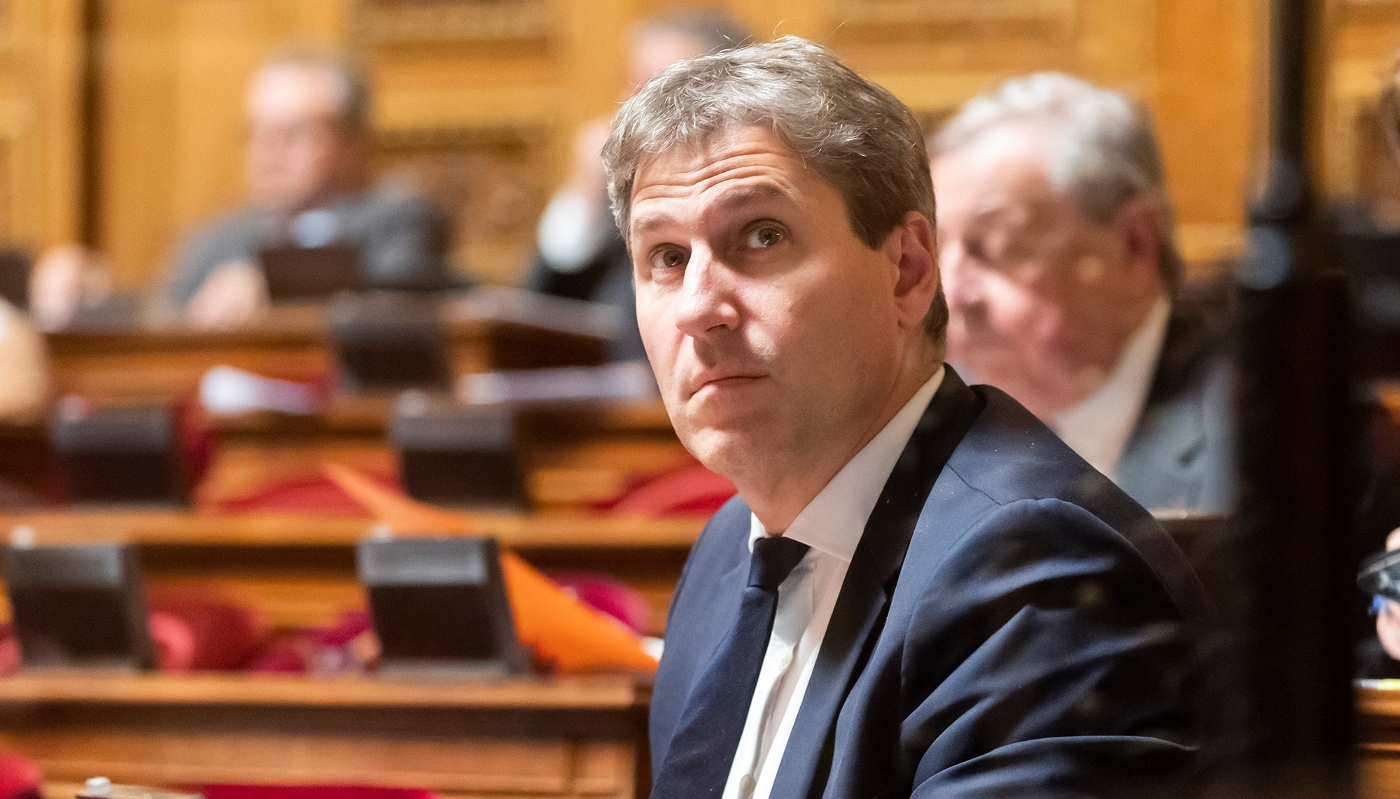 Mathieu Darnaud, au Sénat, le 10 mars 2023.