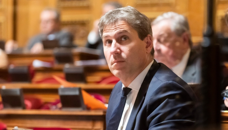 Mathieu Darnaud, au Sénat, le 10 mars 2023.