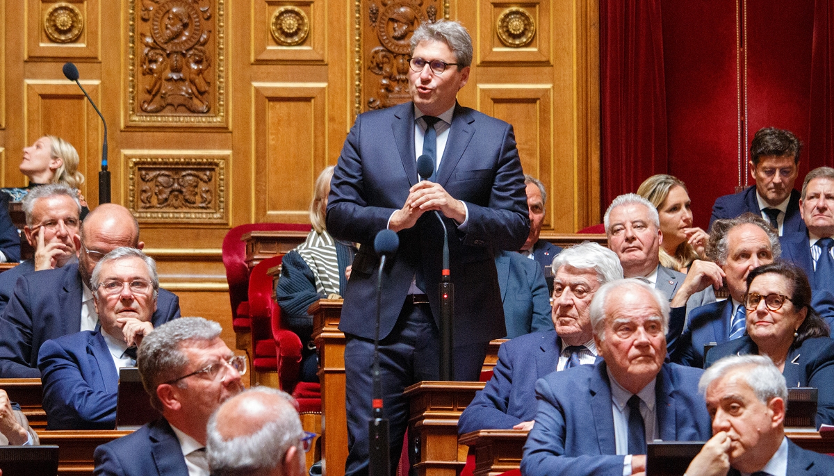 Le sénateur Mathieu Darnaud, au Palais du Luxembourg, le 30 avril 2025.