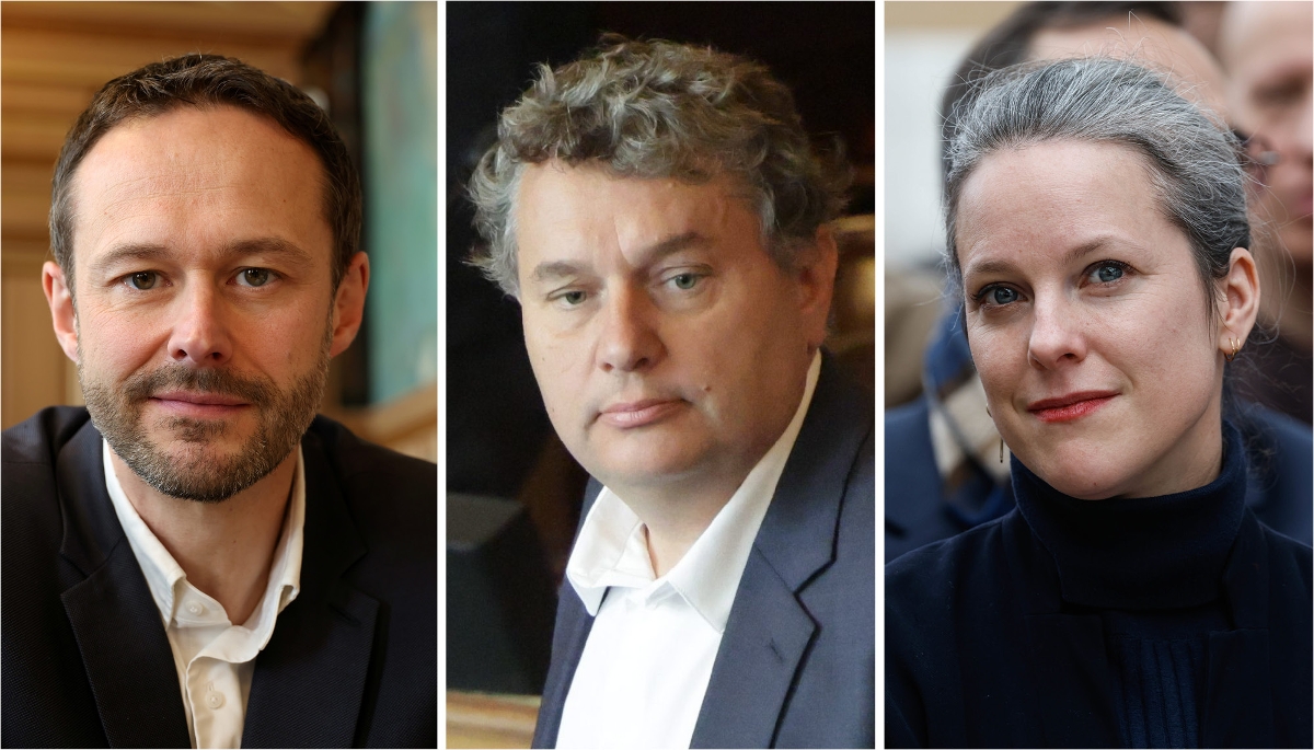 David Belliard, Éric Lejoindre et Lucie Castets.