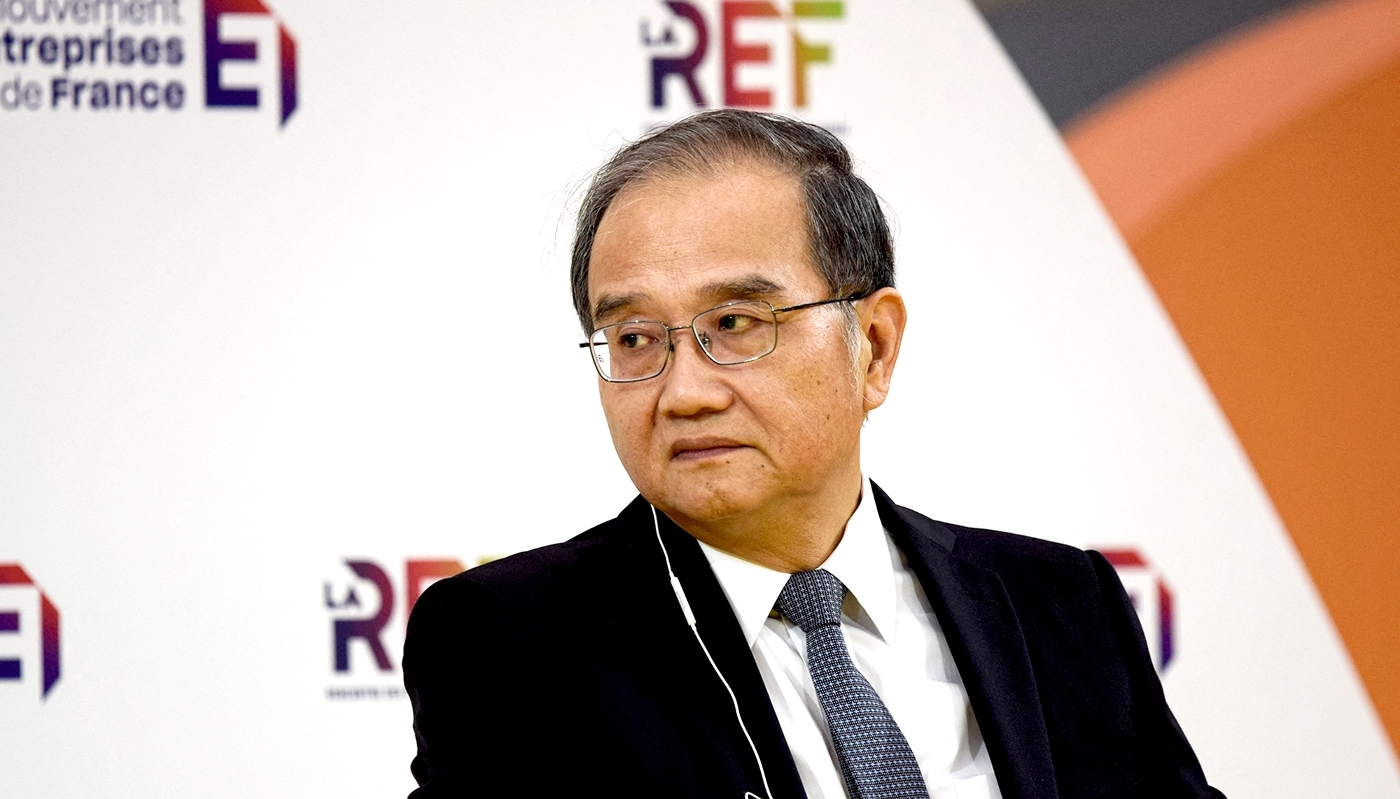 L'ambassadeur de Chine en France, Deng Li, à la REF 2025 organisée par le Medef, au stade Roland-Garros à Paris, le 27 août 2025.