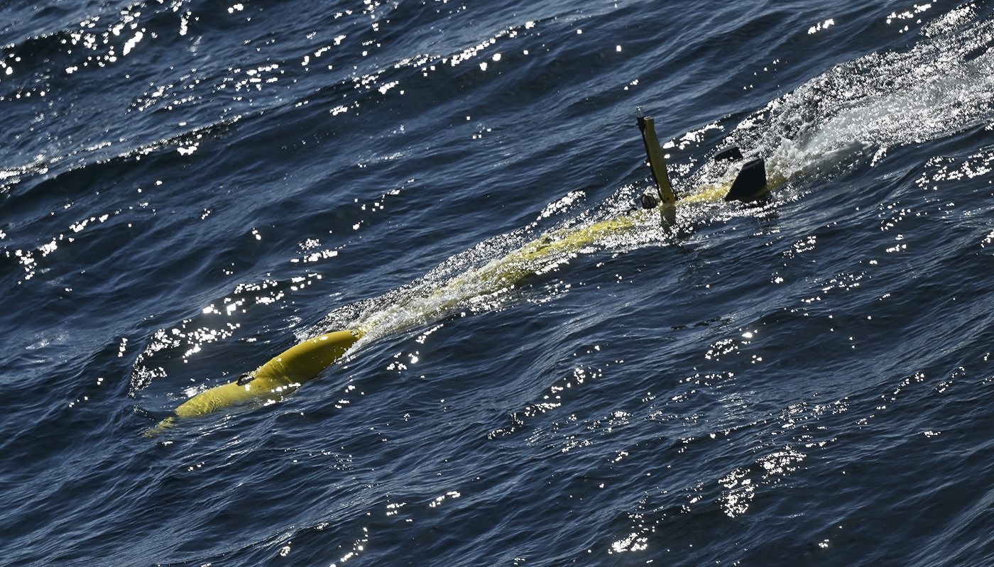 Test d'un drone sous-marin lors d'un exercice Repmus, au large du Portugal, le 21 septembre 2022.