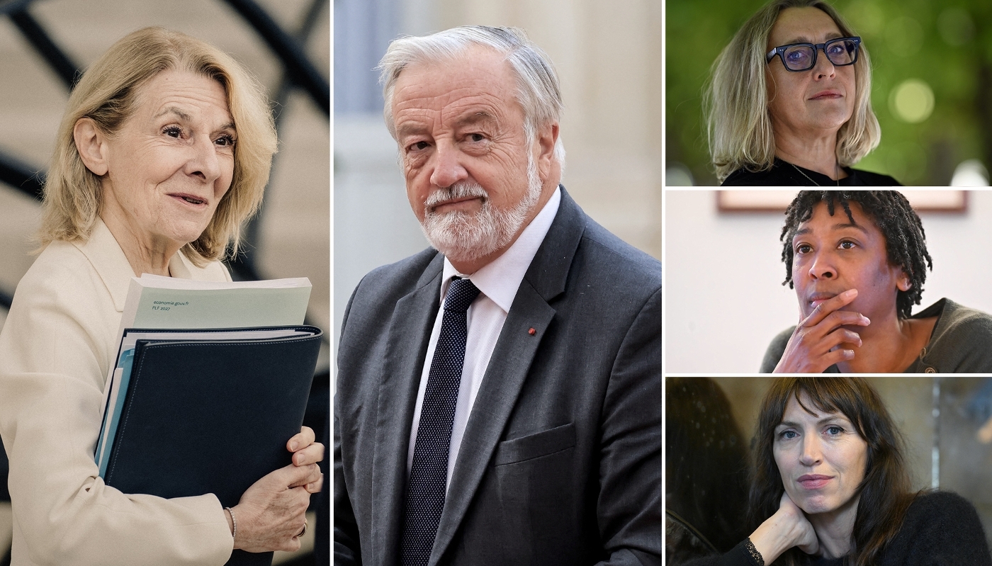 Catherine Pégard, Vincent Montagne et les écrivaines Virginie Despentes, Tania de Montaigne et Vanessa Sprigora.