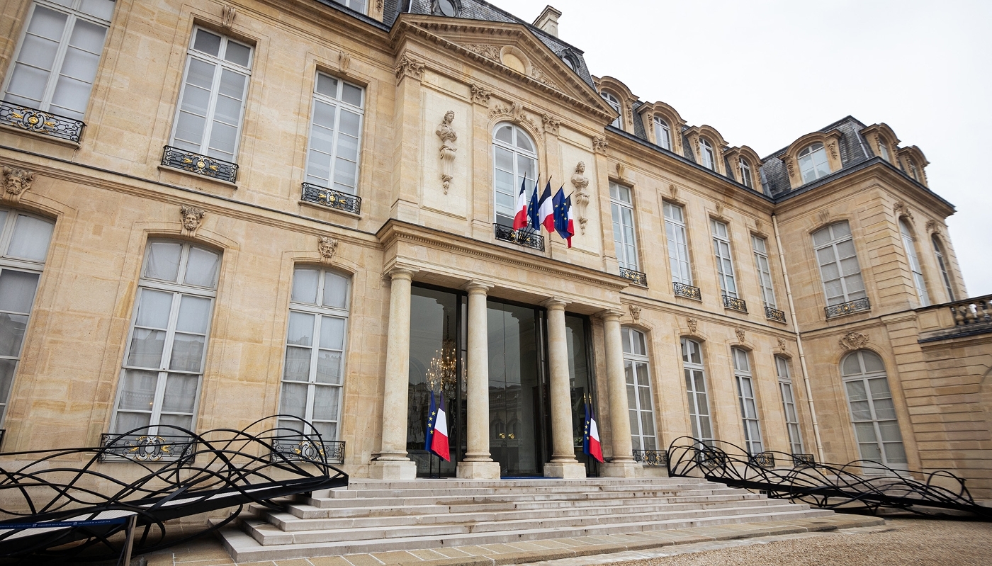 Vue du hall d'entrée de l'Élysée.