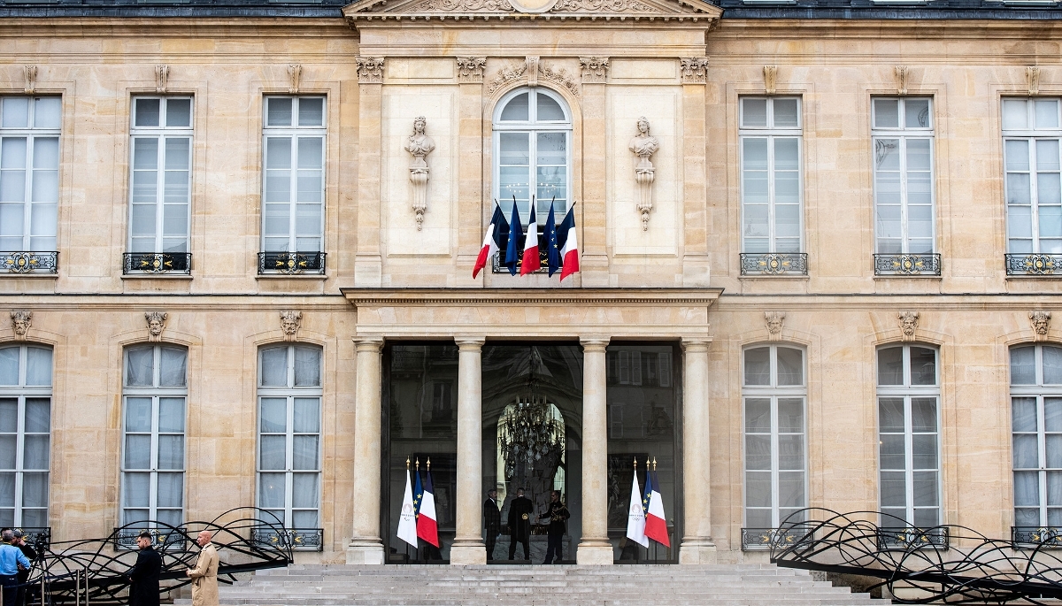 Vue du palais de l'Élysée à Paris, le 15 octobre 2024. 
