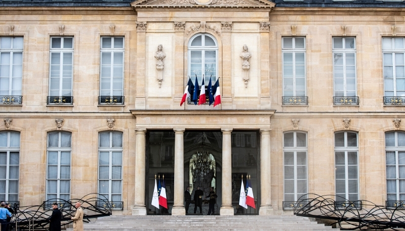 Vue du palais de l'Élysée à Paris, le 15 octobre 2024. 
