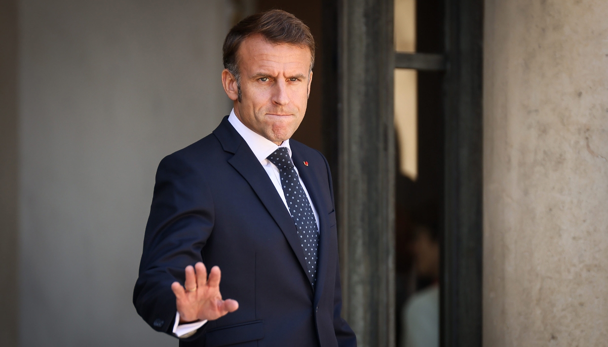 Le président de la République, Emmanuel Macron, à l'Élysée, le 11 juillet 2025.