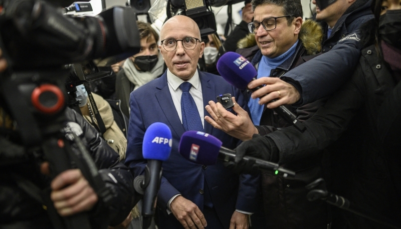 Le président des Républicains, Éric Ciotti, au siège du parti en décembre 2021.