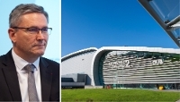 Le PDG de MBDA, Éric Béranger, et l'aéroport de Dublin.