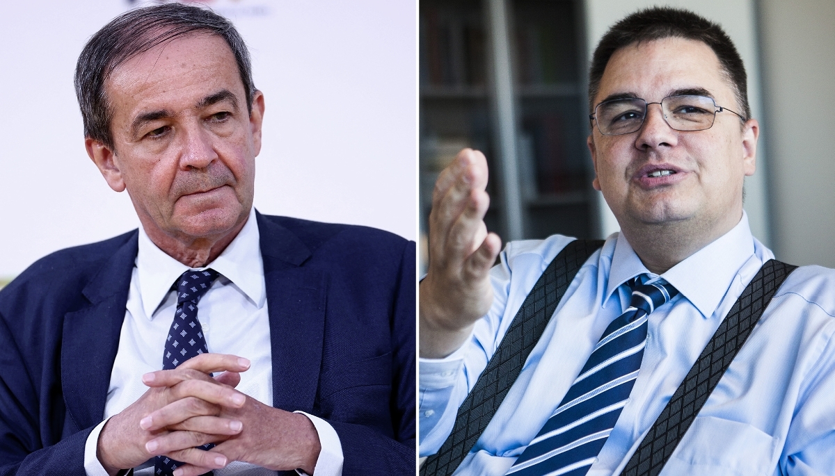 Bernard Fontana, PDG d'EDF, et Cédric Lewandowski, directeur du parc nucléaire et thermique. 