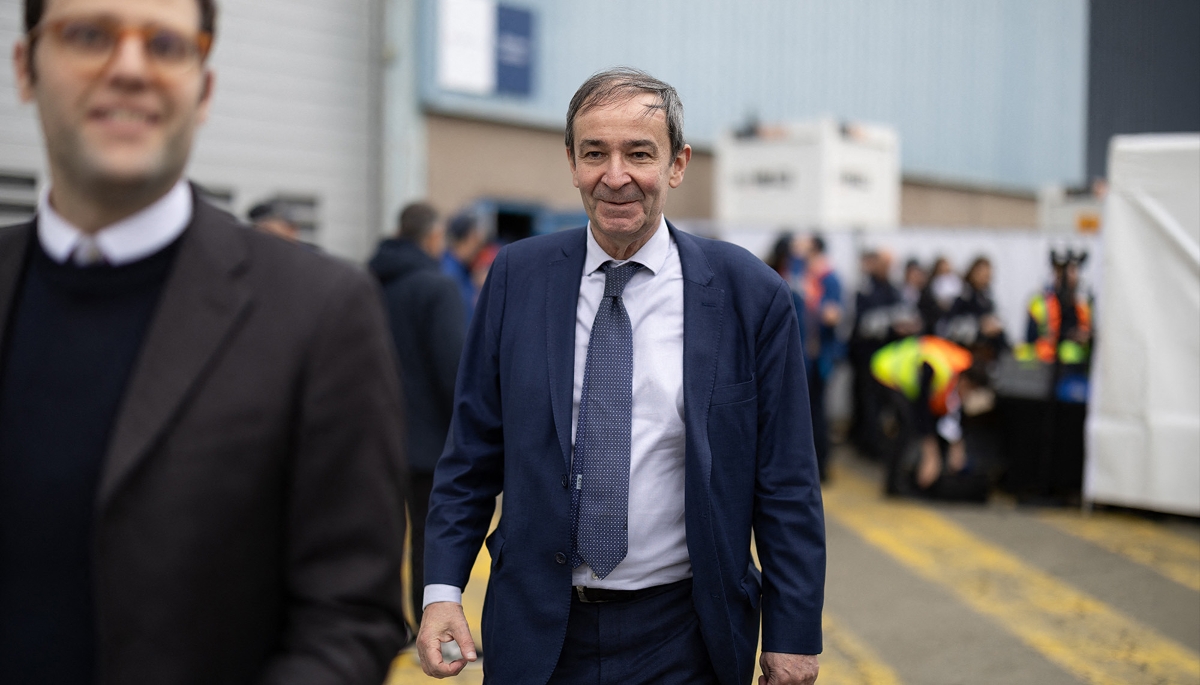 Bernard Fontana, lors d'une visite sur le site d'Arabelle, à Belfort, le 13 février 2026.
