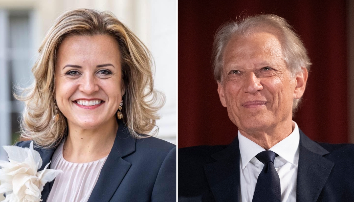 Claire Le Flécher et Dominique de Villepin.