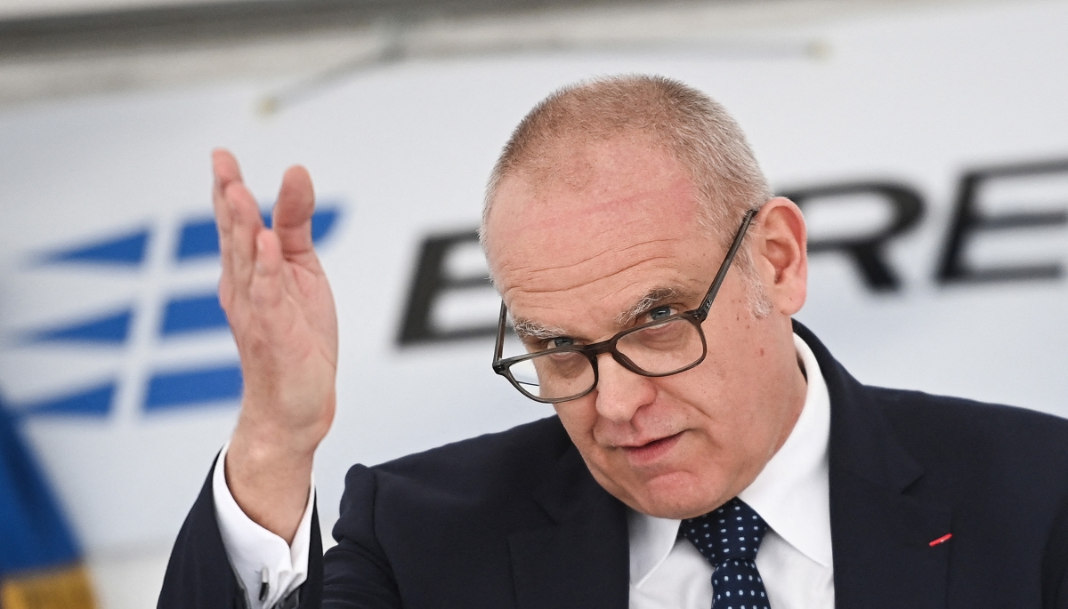 Thierry Francou, le PDG d'Eurenco, dans l'usine de Bergerac, en Dordogne, le 20 mars 2025.