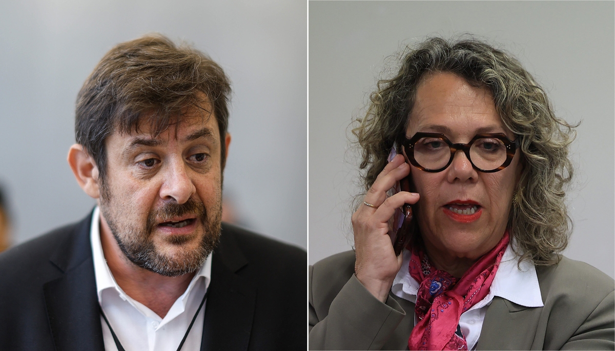 Les eurodéputés François Kalfon et Valérie Decaux.