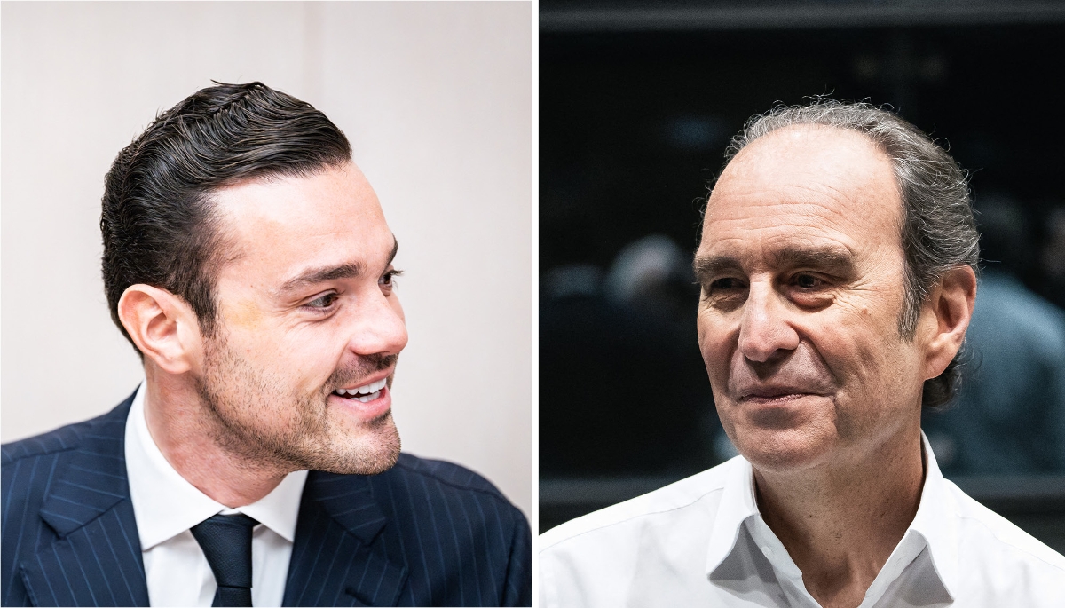 Le patron du BVH, Frédéric Merlin, et celui de Free, Xavier Niel.