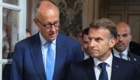 German Chancellor Friedrich Merz and France's President Emmanuel Macron in Bruehl, western Germany, on 17 July 2026.