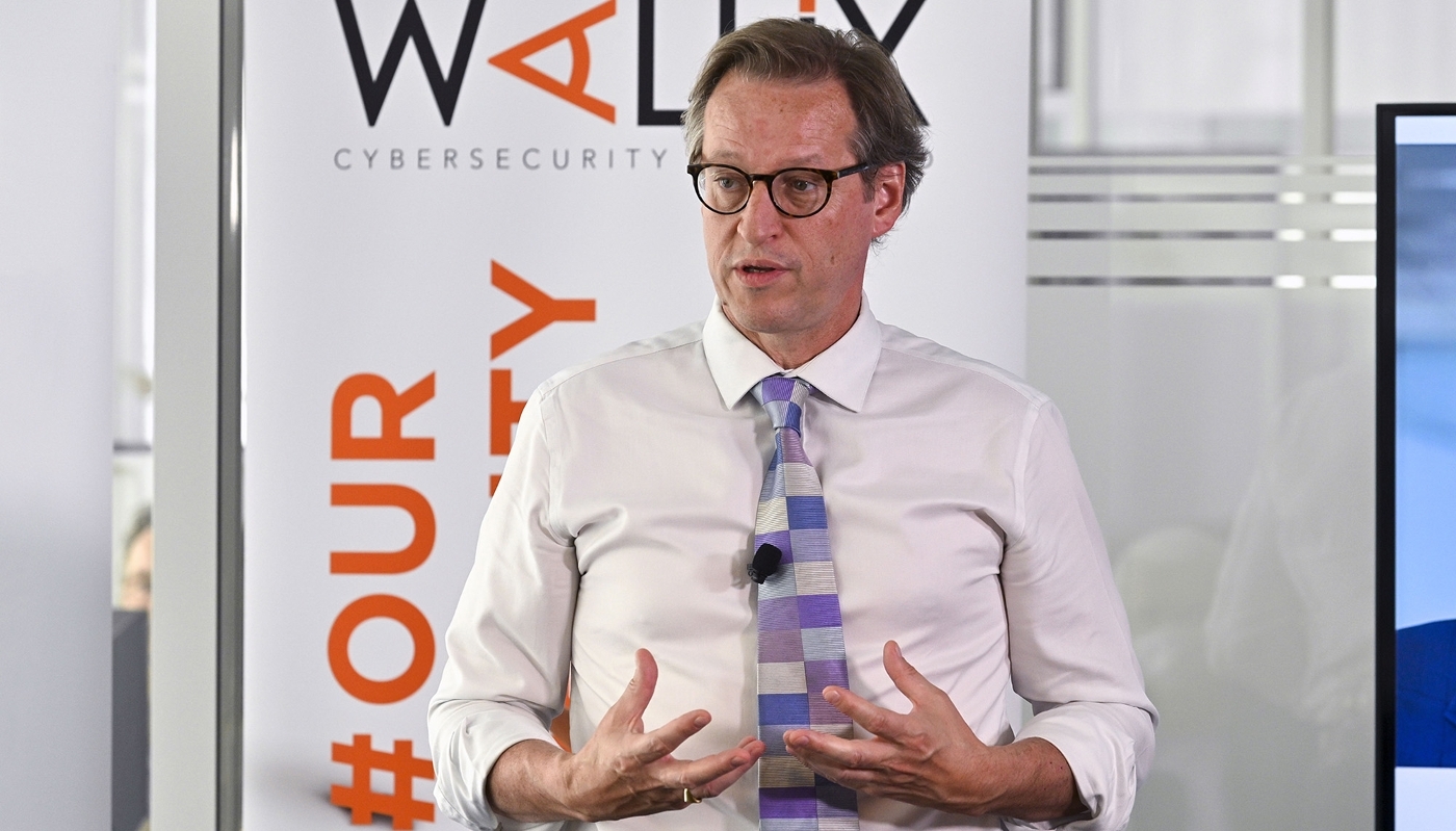 Jean-Noël de Galzain, PDG et fondateur de Wallix, le 10 mai 2022, à Paris.