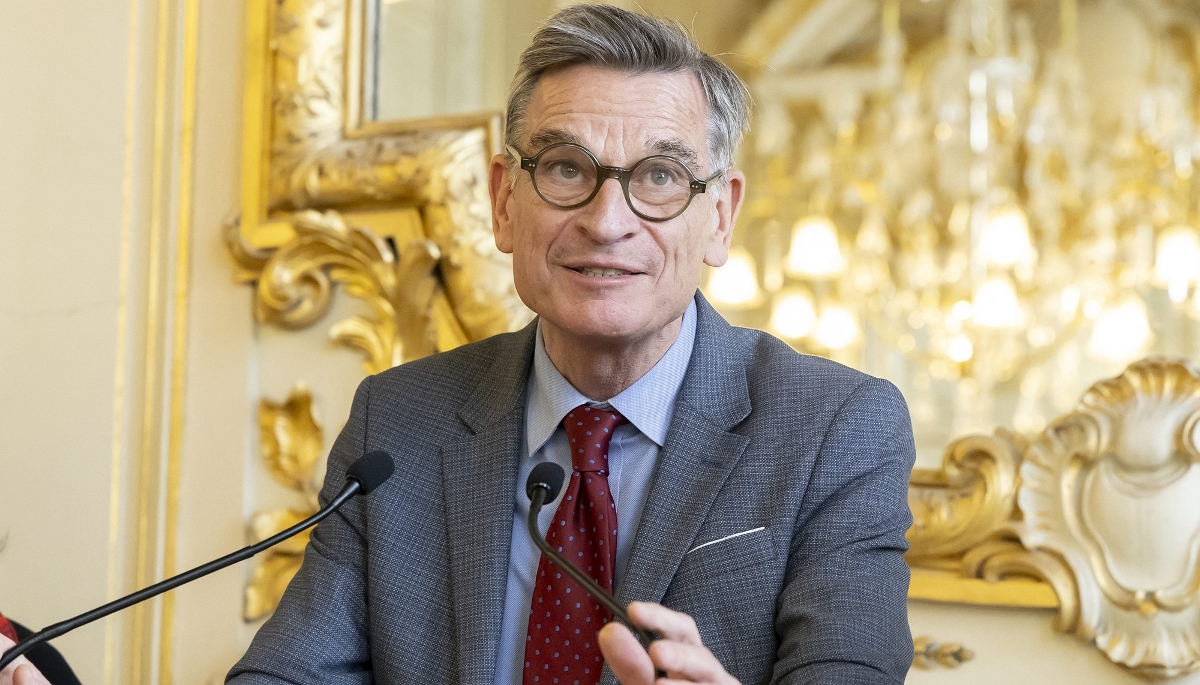 Hervé Lemoine, président des Manufactures nationales, au musée d'Orsay à l'occasion des Journées européennes des métiers d art, le 4 avril 2025.